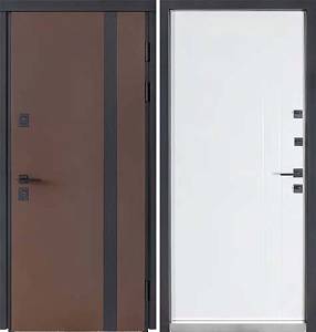 Двері Вхідні Булат Сottage мод.710/265  Metalic Wood/ Молочний (вулиця) 950праві