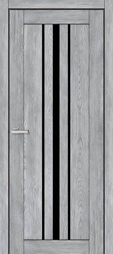 Дверь  Doors Smart С050 Дуб Лофт (800*2000) ПВХ, черное стекло