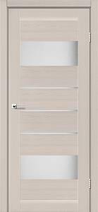 Дверь межкомнатная Leador Arona дуб латте (800*2000) sincrolam, стекло сатин белый