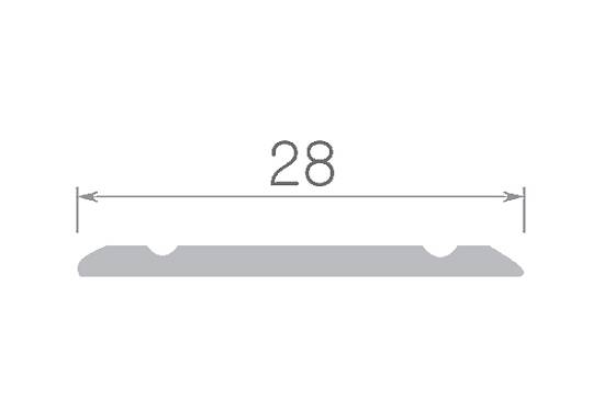 П-6 (227) -06 Поріг Оміс (28мм) стикувальний рифлений вишня (1800мм)