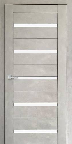 Двери  межкомнатные FDC (QD) модель RE1(тип 2) 800х2000 стекло сатин,бетон лайт