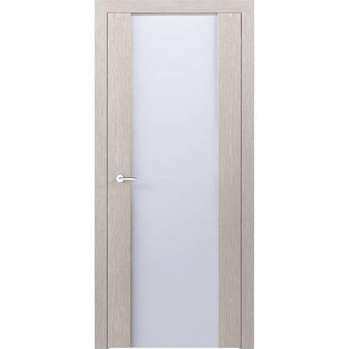 Дверь Rodos Flat капучино (800*2000) ПВХ, стекло белый глянец