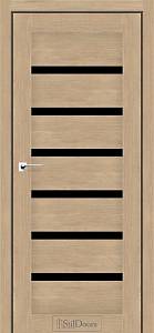 Дверне полотно FLORIDA StilDoors Дуб Монако (600*2000) ПВХ, стекло черное