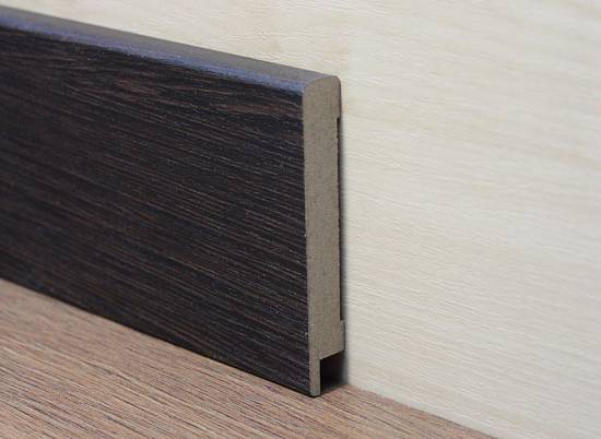 Плінтус МДФ Супер Профіль h 80 Венге ПП1280 (12 * 79 * 2800) (12шт/уп/21,7кг)