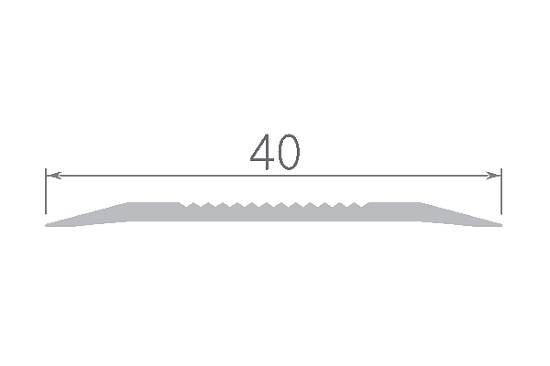О-400-04 Поріг Оміс (40мм) стикувальний рифлений дуб світлий (1800мм)