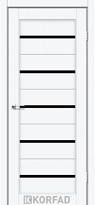 Двери Korfad Porto РR-02 белый перламутр 0,80х2 стекло черное