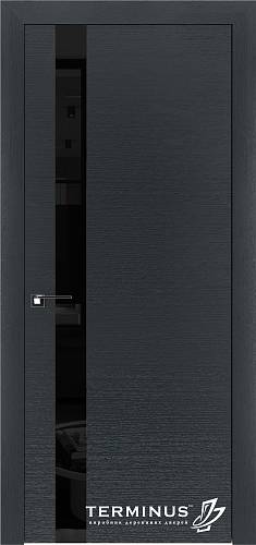 Дверь Терминус Urban  21 шпон Дуб Антрацит  (800*2000) чорне скло