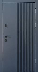 Двері вхідна Форт Нокс Троя Стріт Матовий сірий7024+3Dтруби/шифер сірий 950х2030права вулиця