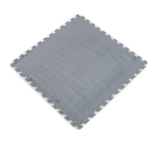 Покрытие напольное теплое Пазлы плюшевые светло-серое 600*600*10мм  SW-00002081