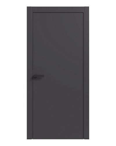 Дверь Терминус LIGHT ПК-01 (800*2000мм) Антрацит ПП  глуха, чорний торець