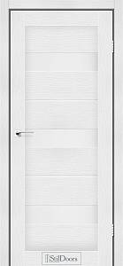 Дверне полотно MEXICO StilDoors Белое дерево (800*2000) ПВХ, стекло сатин