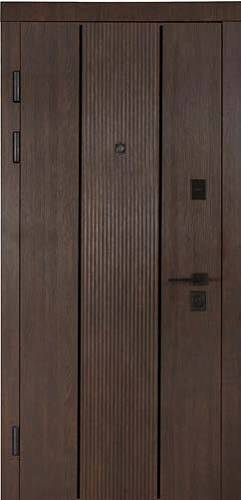 Двері Вхідні Булат Ультра (Квадро) мод.547/251 Дуб дорато темний/Рустик авиньон блан 850 ліва СЧ