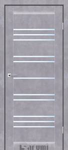 Дверне полотно Darumi  VERSAL 600 х 2000, Сірий бетон, Сатин білий