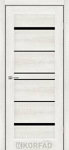 Дверне полотно  VISTA  Korfad Express ясен шовковий\ясен граніт скло чорне 800*2000