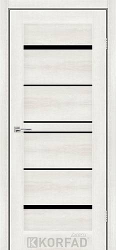 Дверне полотно  VISTA  Korfad Express ясен шовковий\ясен граніт скло чорне 800*2000