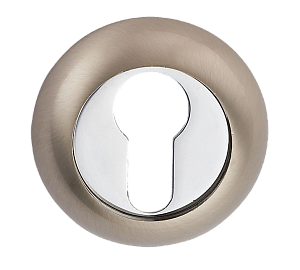 Накладка MVM на замок под цилиндр Е9 SN/CP матовый никель/полирован. хром (цинковый сплав)