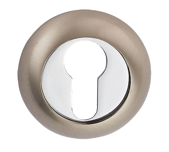 Накладка MVM на замок под цилиндр Е9 SN/CP матовый никель/полирован. хром (цинковый сплав)