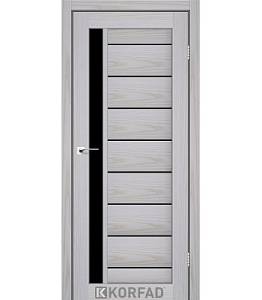 Двери Korfad Florence FL-01 РР серая мадрина 800*2000 черное