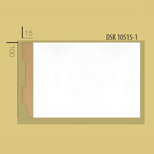 Плінтус Decolux DSK 10515 білий 100 * 15 * 2400мм (22шт/уп)