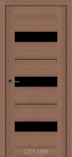 Дверне полотно ARION City Line (900 х 2000, Дуб Бронзовий, Чорне скло)