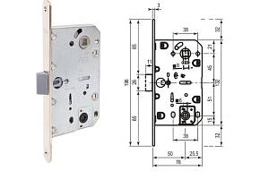 Механизм AGB Mediana Polariss WC 96мм (магнит) никель (1)