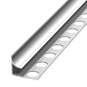 609-01 Порог Омис (22*10мм) внутренний угол серебро для плитки (2700)