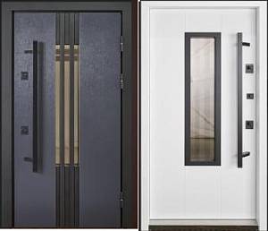 Двері вхідні уличн Abwer (Bionica 2)Revolution (LP-6)) 860/960х2050)Антрацит/Белый винорит терморозрив