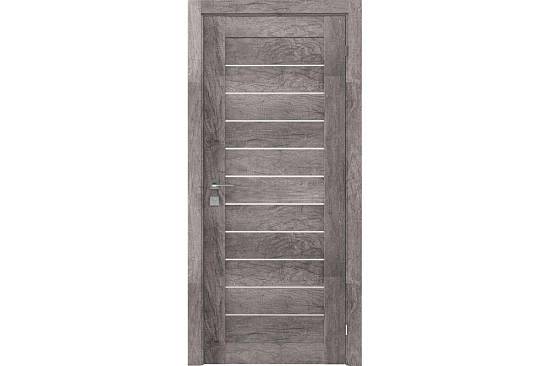 Дверь Lux-2 экошпон небраска( 800х2000х 38) полустекло сатин