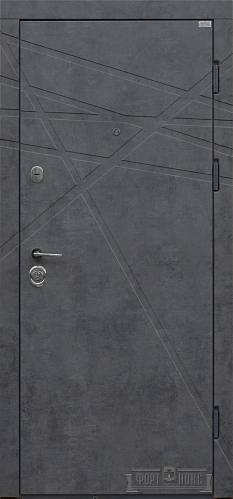 Двері вхідні Форт Нокс Стандарт Бетон темний/ Бетон сніжний DG-41  850 х 2030 ліва