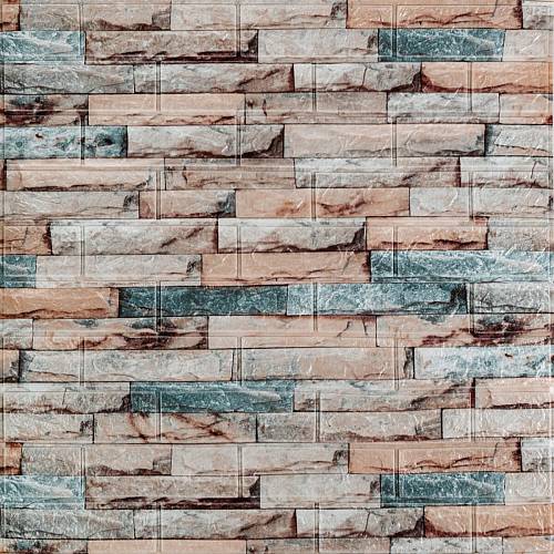 Настінна панель 3D 700x770x3мм КОЛЬОРОВИЙ МАРМУР (D) SW-00001897