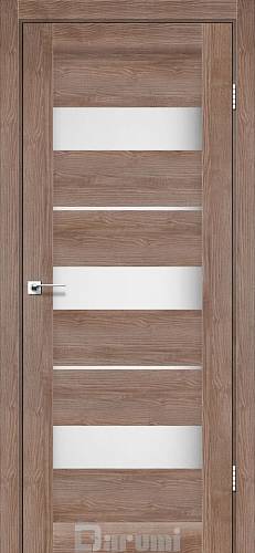 Двері міжкімнатні Darumi Marsel Горіх бургун (800*2000) скло сатин білий