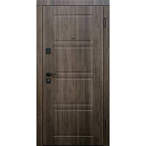 Двері вхідні Форт Нокс Оптима Квадро Дуб табак/Венге палермо 950 х 2030 права квартира