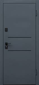Двері вхідні Форт Нокс Гранд Матовий цинк сірий 7024+молдинг/ Дуб немо карбон 850 х 2030ліва вулиця