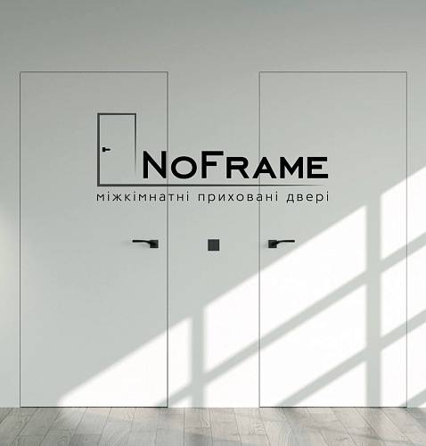 Дверний блок прихованого монтажу No Frame 2000х800х40 мм.+замок STV + 2завіси Otlav+чорн торець відкр Outside прае