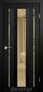 Двери Korfad Aliano AL-02 Super Pet черный 800*2000  зеркало бронза двухстороннее