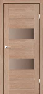 Дверь межкомнатная Leador Canneli дуб латте (800*2000) sincrolam, стекло сатин бронза