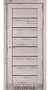 Двери Korfad Delux Piano PND-01 Дуб нордик 0,80х2 стекло черное