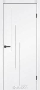 Дверне полотно   SIMPLI - LOFT SL-05, 900 х 2000, Білий Cупермат PP, Чорна матова кромка