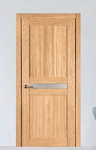 Дверь Fado  Барселона 201 седой дуб (600х2000мм.) шпон стекло сатин