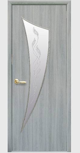 Двері Новий Стиль Парус ясен патина (700 * 2000) екошпон скло з рис. Р3 ЗНЯТО
