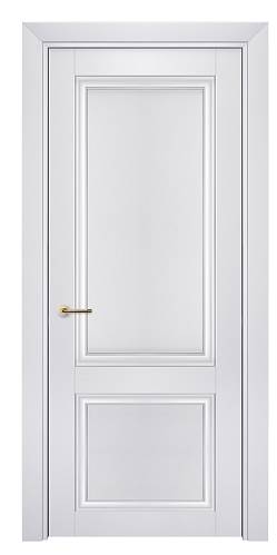 Дверь Терминус Неоклассик402 ПП білий матовий  (800*2000) глуха (скл Дн)