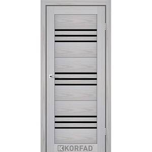 Двери Korfad Florence FL-05 РР серая мадрина 800*2000 стекло черное