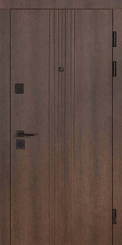 Двері вхідні Artiz Тип 10(квадро)мод229 Дуб Катанія Темний/Дуб Немо Срібний 950права МДФ/МДФ