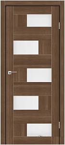 Дверне полотно NEPAL StilDoors Орех золотой (800*2000) ПВХ, стекло сатин