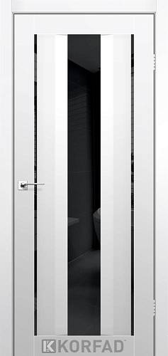 Двери Korfad Aliano AL-02 Super Pet аляска 800*2000  зеркало черное двухстороннее