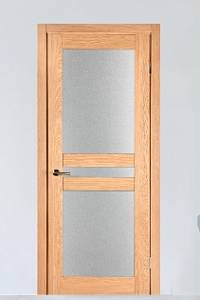 Дверь Fado  Барселона 202 дуб натура (600х2000мм.) шпон стекло сатин