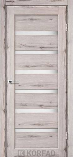Двери Korfad Porto РR-01 дуб нордик 0,80х2 стекло сатин белый