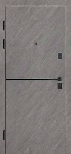 Двері Вхідні Булат К 88(Квадро)Мод 556 Зріз каменю/Білий матовий гладкий 850ліві СДн