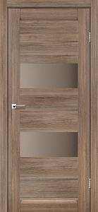 Дверь межкомнатная Leador Canneli серое дерево (800*2000) sincrolam, стекло сатин бронза