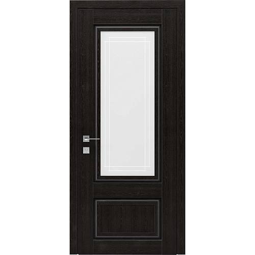 Дверь Rodos Atlantic 005 полустекло  800х2000 акация темная (ПВХ new)